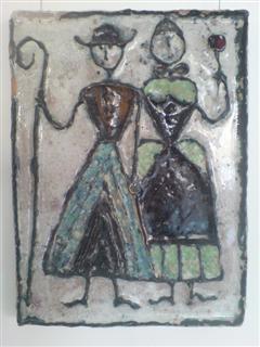 Paraszt házaspár - falikép 1969